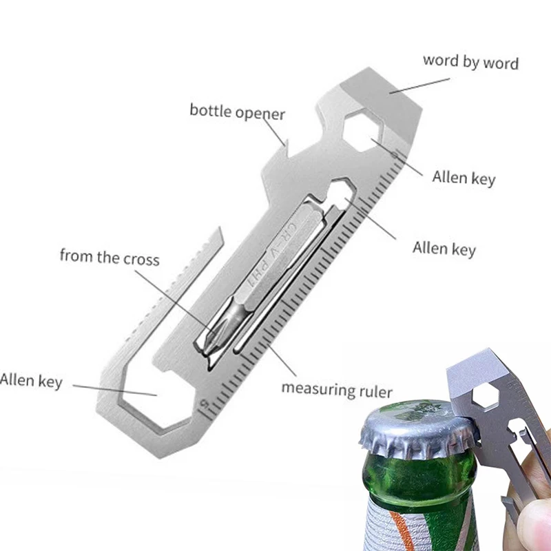 

Карманный гаджет для открывания бутылок EDC, легкий быстрое устройство для брелоков, многофункциональный гаечный ключ, полезный гаджет для к...