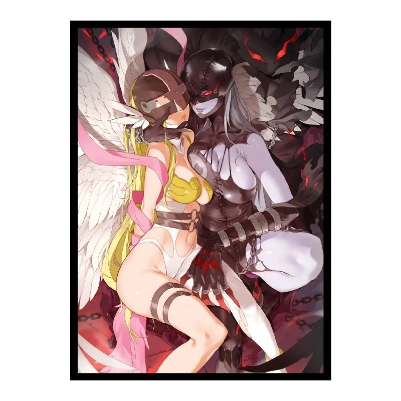 

10Pcs/set 66*91Mm Pokemon Angewomon Diy Self Made Card Sleeve Anime Game Collection Card Cover Protective Case