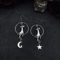 celestial oracle hand earringssilver plated stars wiccawitchpagangypsymagicwitchcraftbohemian earrings