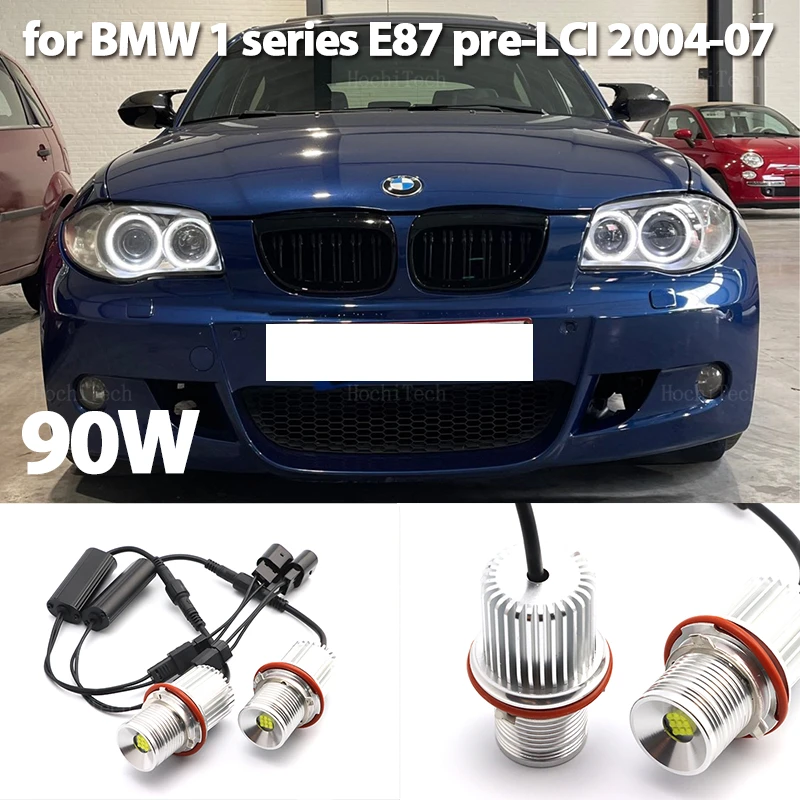 

for BMW 1 series E87 116i 116d 118i 118d 120i 120d 130i pre-LCI 04-07 90W LED Angel Eye Halo Ring Light Auto Lighting 6000K