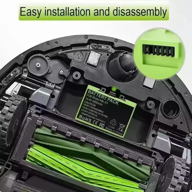 Фото Замена аккумулятора 14,4 В, 2600 мАч/3500 мАч для iRobot Roomba e и i Series i7+ e5 7150 7550 i3 3150 i3+ 3550 i4 4150 i4+ 4624864 №3