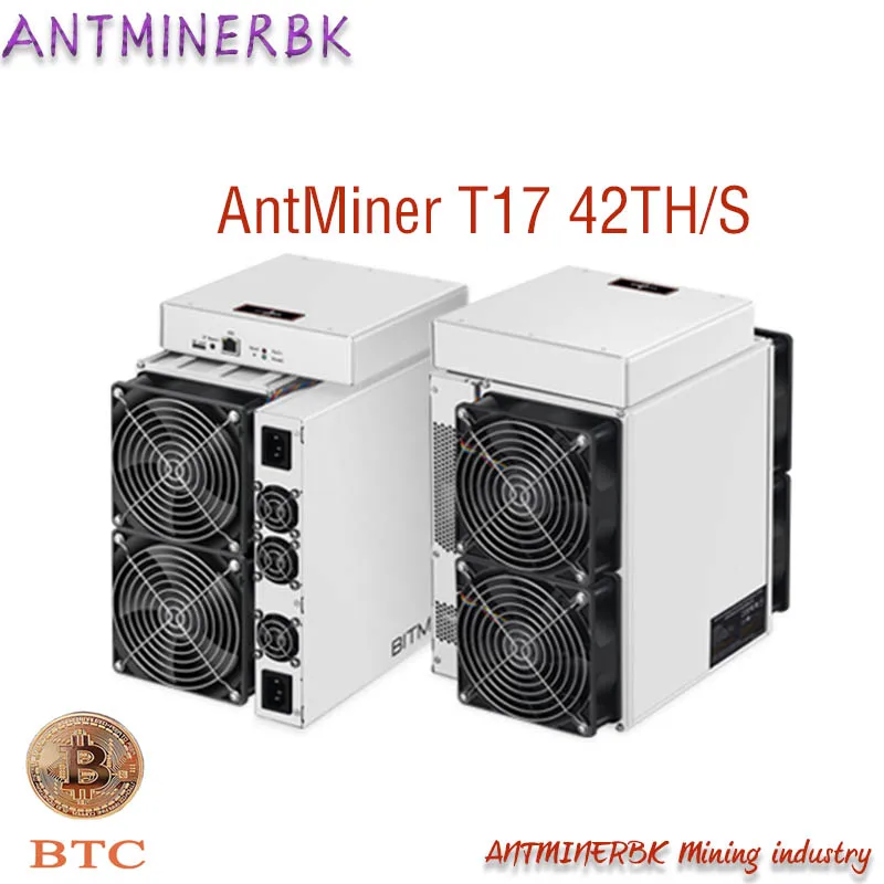 

Used 80-90% new AntMiner T17 42T Asic Miner Sha256 Bitcoin BCH BTC Mining Bitmain T17 and PSU