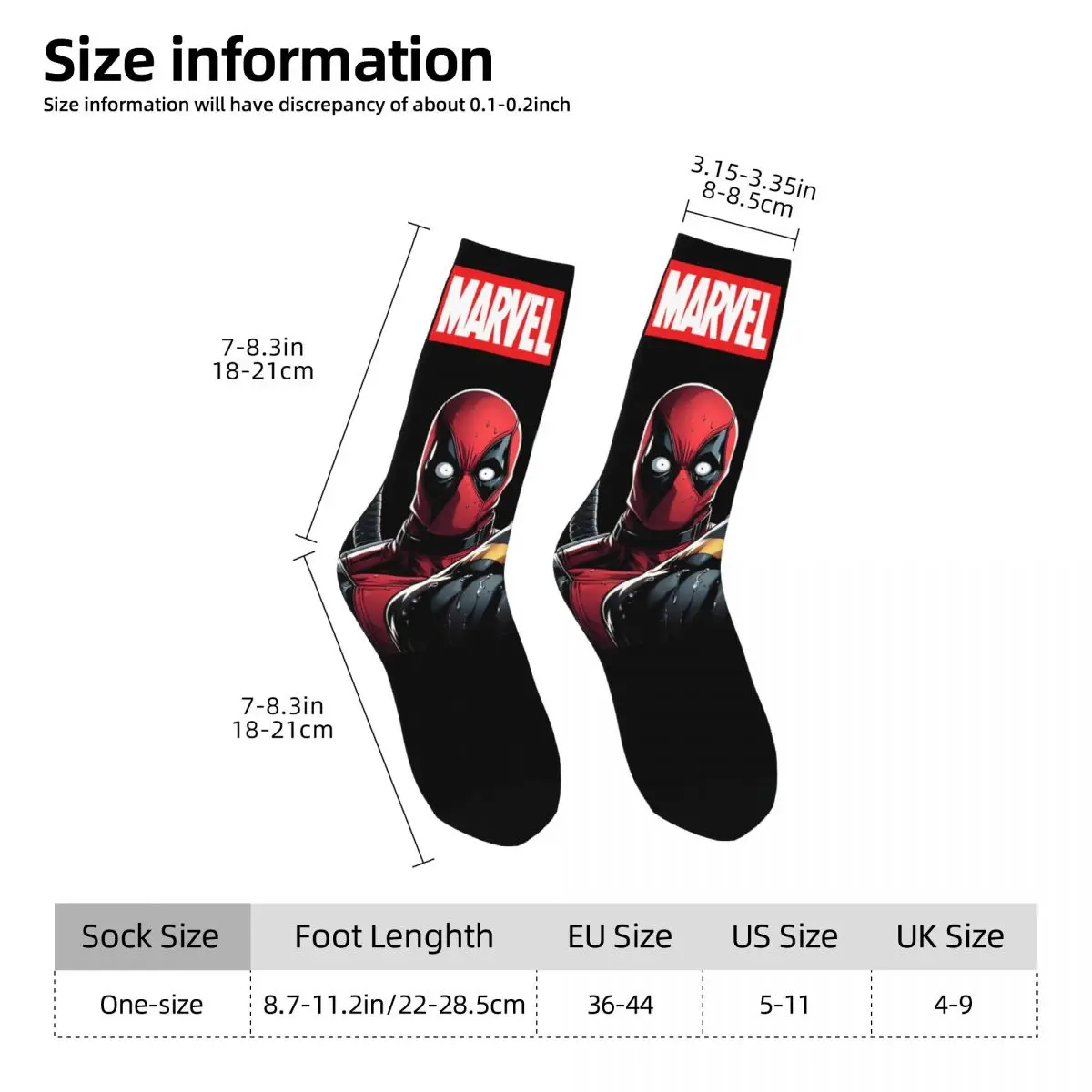 Классные сумасшедшие мужские Компрессионные носки унисекс Marvel X-man Дэдпул и