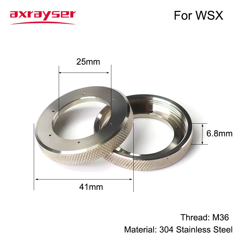 Axrayser WSX Locking Ring Fasten Ceramic Holder Laser Head Patrs 304 Stainless Steel for Fiber Cutting Machine NC150 NC30 KC15A enlarge