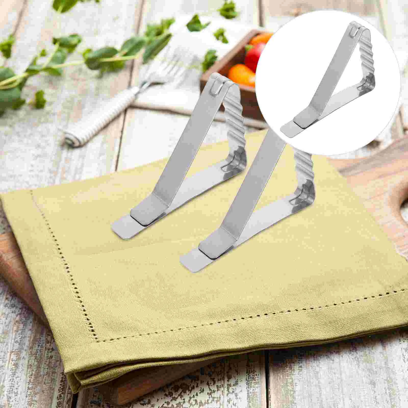 

12 Pcs Wave Tablecloth Clip Clamp Party Elastic Picnic Stainless Steel Holder Outdoor Table Cloths