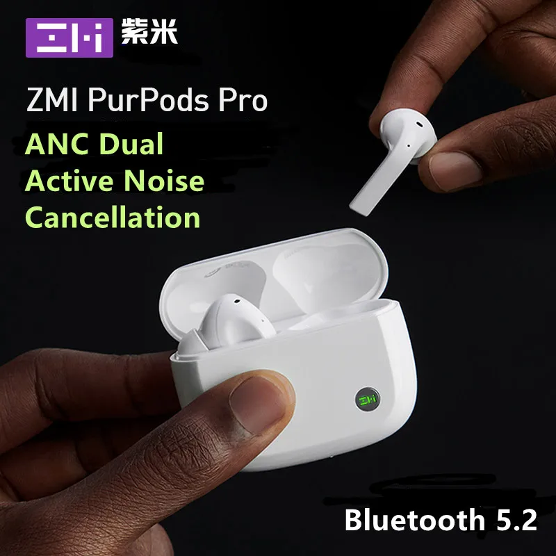 

ZMI PurPods Pro TWS Wireless Earphones CN Version Active Noise Cancelling Bluetooth 5.2 Headphones IPX4 Waterproof Earbuds