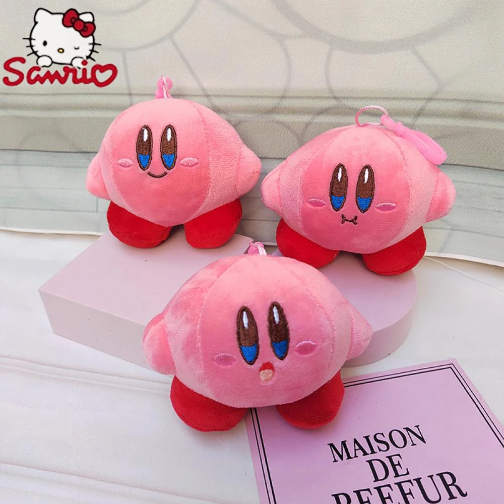 

Kirby Keychain Plush Doll 12Cm Kawaii Backpack Hang Key Fashion Pink Star Gifts Pendant Toys for Birthday Children Friends