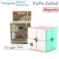 yongjun yupo 2x2x2 plus magnetic magic cube yj 2x2 magnets neo speed puzzle antistress educational toys for children