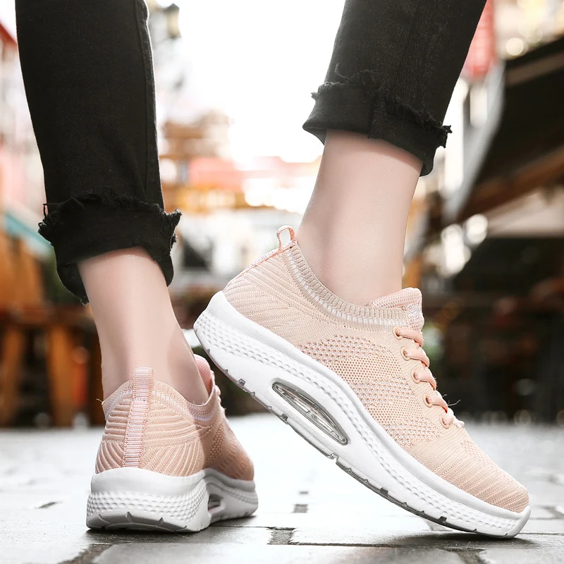 Women Casual Walking Shoes Fashion Breathable Mesh Platform Sneakers Vulcanized Shoes Chaussure Femme
