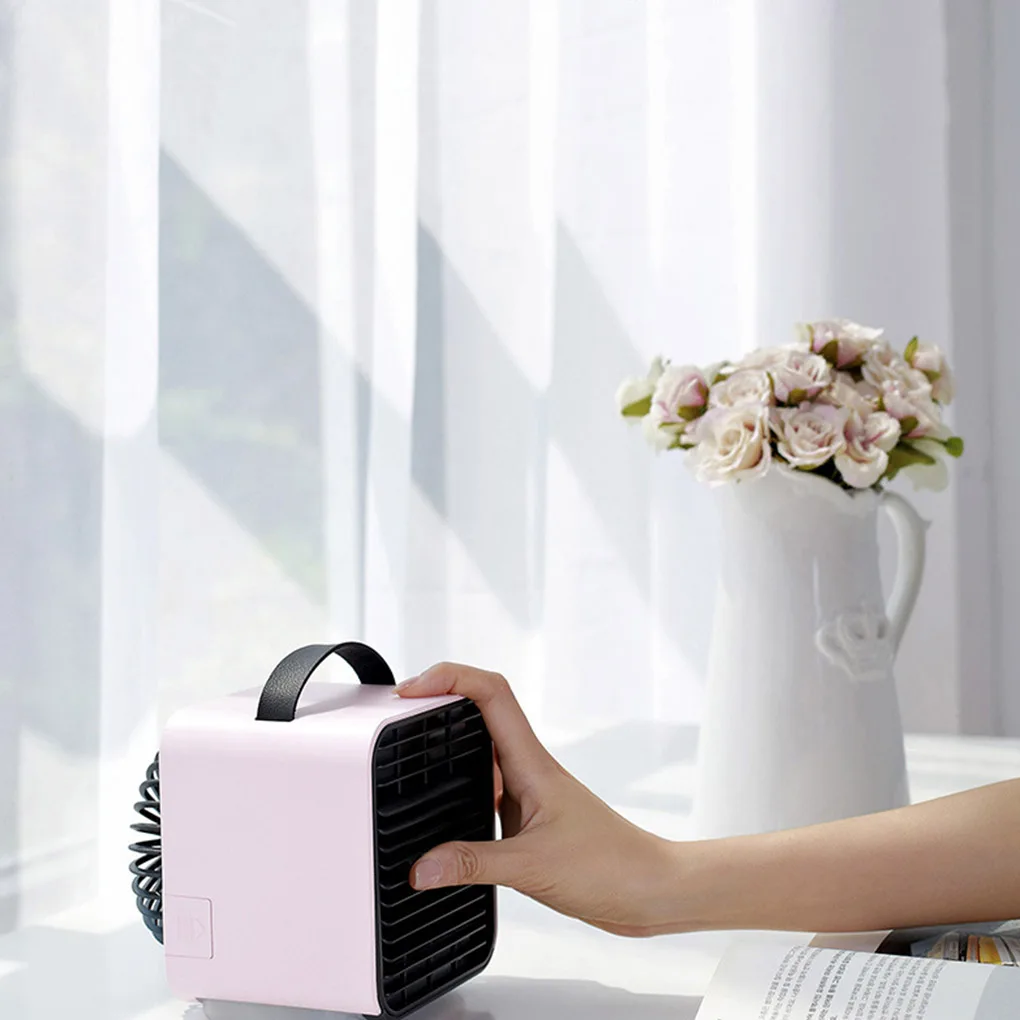 

Mini Air Cooling Fan Portable Desktop USB Powered Rechargeable Negative Ion Mini Electric Fan 3 Wind Speeds Adjustment Cool Fan