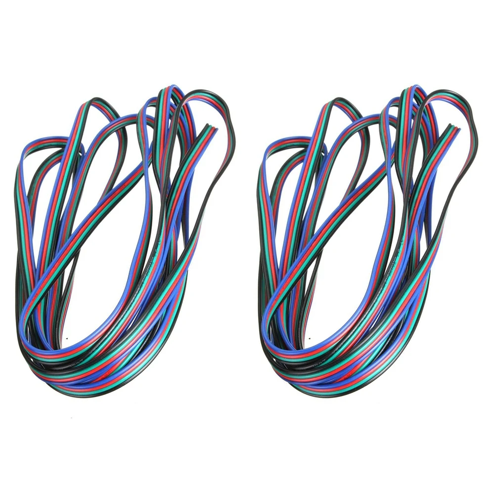 

2X 4 Pins Cable Connector Extension Wire Splitter for RGB / RGB 3528 5050 LED Strip Light 3M