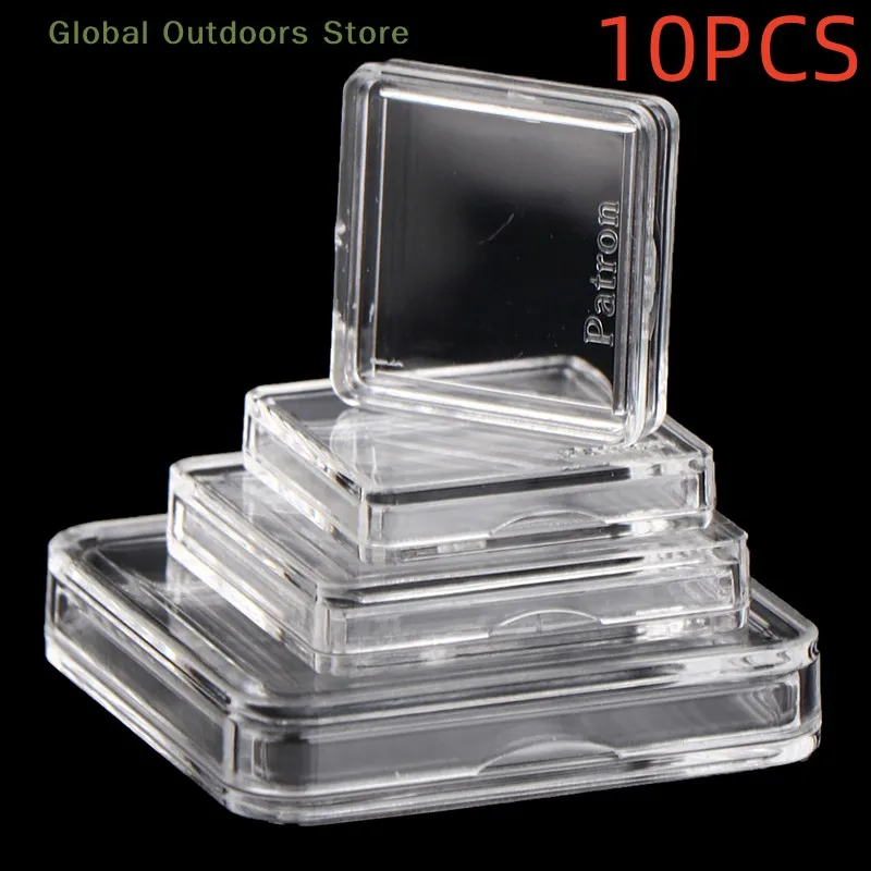 

10 шт., прозрачные пластиковые защитные контейнеры