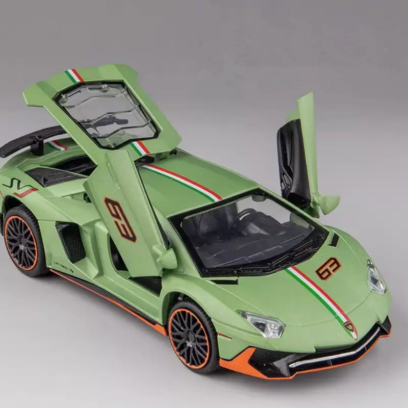

1:22 Aventador LP780-4 Alloy Sports Car Model Diecasts Metal Racing Car Model High Simulation Sound and Light Childrens Toy Gift