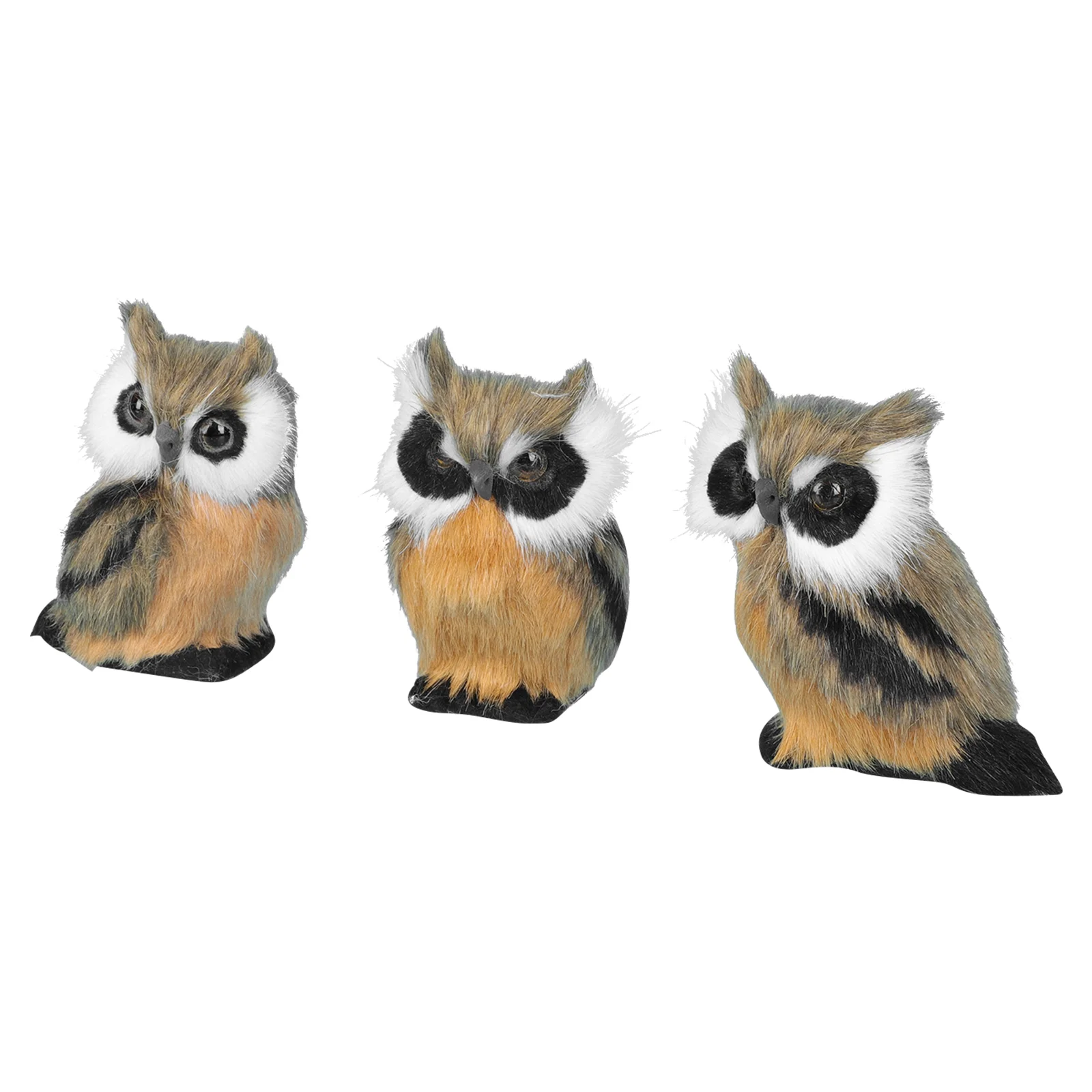 

Owl Ornament Decor Decoration Tree Bird Christmas Animal Furry Plush Sculpture Adornment Simulation Desktop Hanging Artware