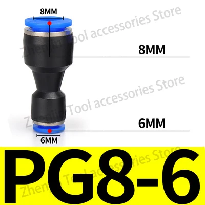 

Синий пластиковый пневматический соединитель PU PG для шлангов 10-16 мм