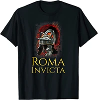 roma invicta roman helmet spqr ancient rome t shirt short sleeve casual cotton o neck summer tees