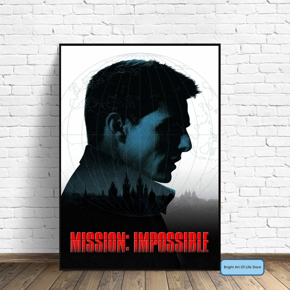 

Миссия невозможно (1996) фильм плакат Обложка фото печать холст настенное искусство домашний Декор (без рамки)