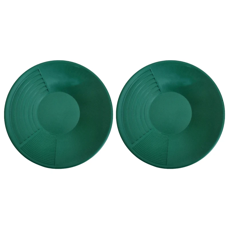 

2X 14Inch Gold Pan Basin Nugget Mining Dredging Prospecting For Sand Gold Mining Manual Wash Gold Panning Equipment