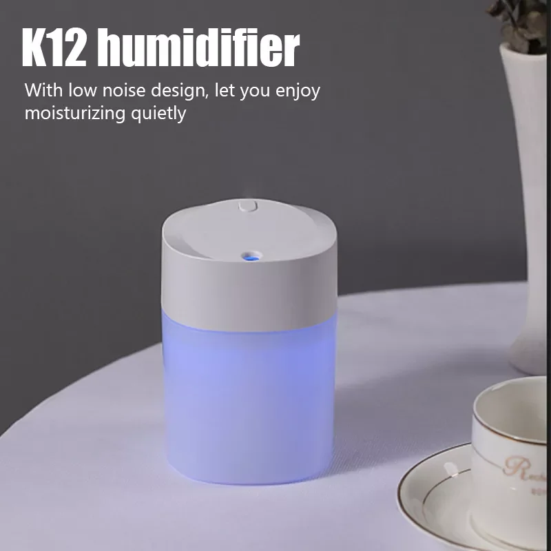

Humidifier 400ML K12 Mini Ultrasonic USB Essential Oil Diffuser Car Purifier Aroma Mist Maker for Home with LED Night Lamp