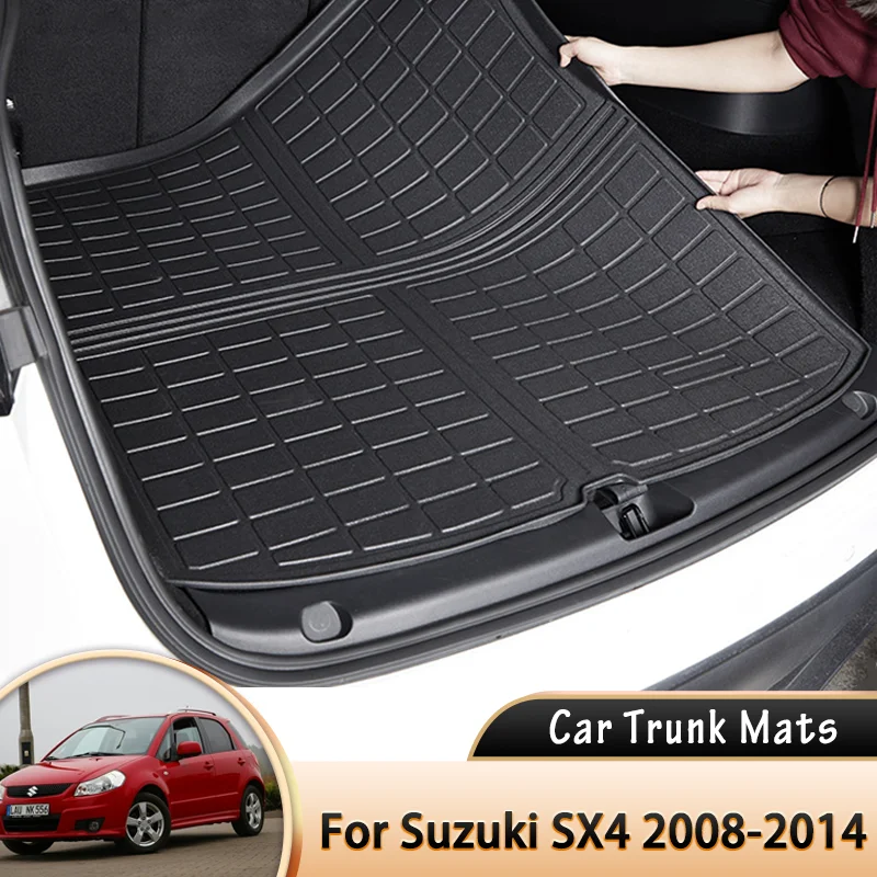 for Suzuki SX4 Hatchback GY 2008~2014 2013 EVA Car Rear Trunk Mat Waterproof Protective Liner Trunk Tray Floor Mats Accessories