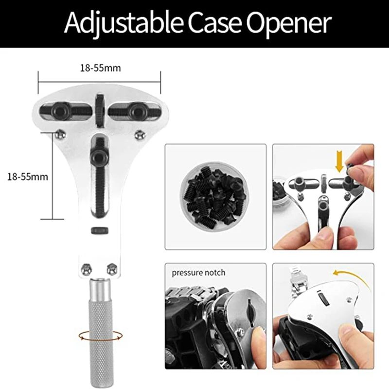 Watch Repair Kit Watch Link & Back Removal Tool, Spring Bar Tool With Carrying Case