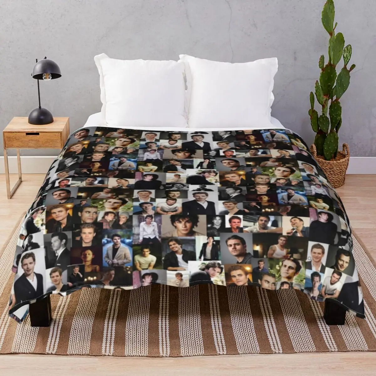 IanPaul And Joseph Blanket Fleece Spring/Autumn Portable Throw Blankets for Bed Sofa Travel Office