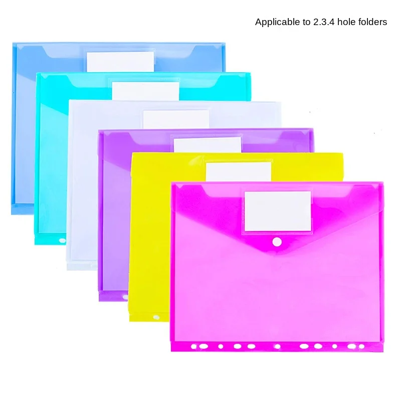 

12 шт., сумка для файлов формата А4, 6 цветов, прозрачная, водонепроницаемая, пластиковая, на защелках, сумка для хранения информации, портфолио...