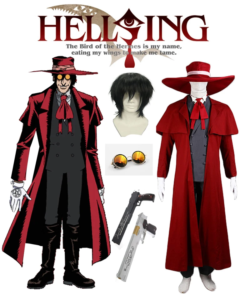 

Аниме Хеллсинг Алукард вампир Охотник Специальный Косплей Костюм Ultimate Вампир Хэллоуин одежда полный комплект на заказ