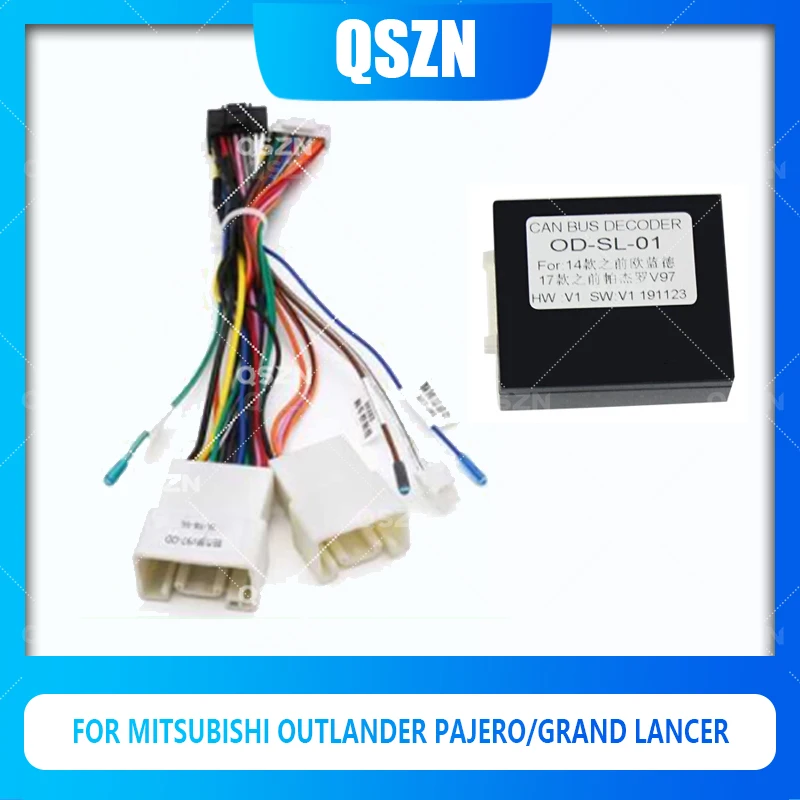 

QSZN DVD Canbus Box OD-SL-01 для Mitsubishi Outlander Pajero/V73 /Grand Lancer 2 din Проводные кабели автомобильное радио стерео