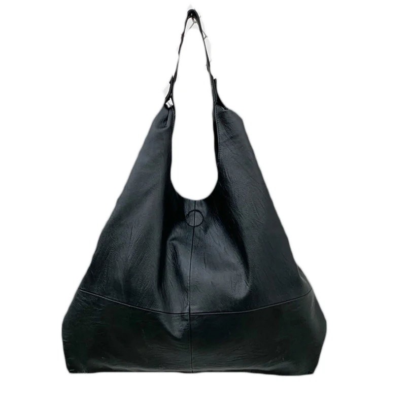 Women's shoulder bag, large capacity, women's soft leather bag, new leisure bag, women's tote bag, portable shopping bag