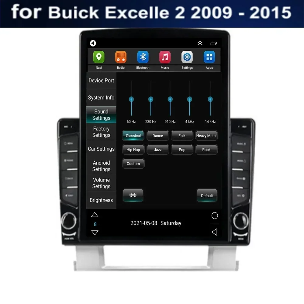 Для Tesla Style 2Din Android13 Автомобильный радиоприемник для Buick Excelle 2 Opel Astra J