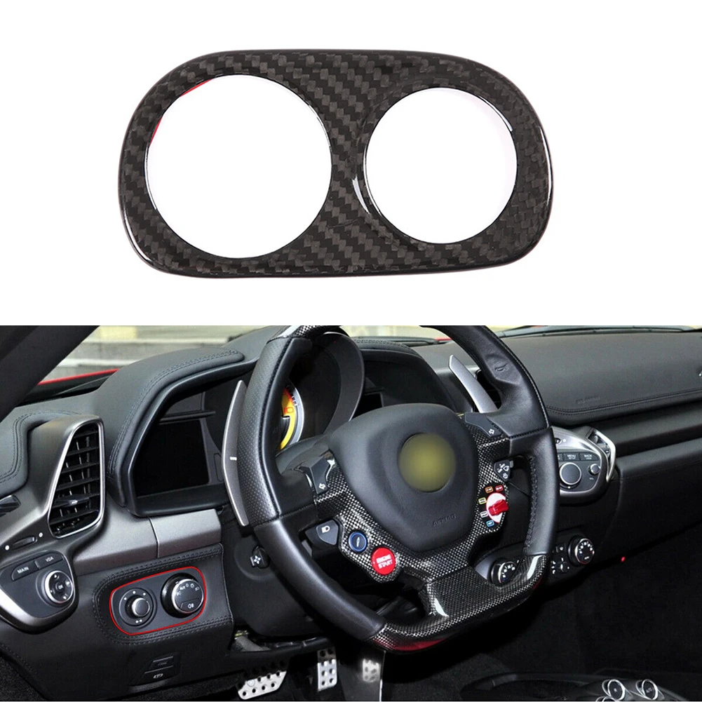 

Headlight Switch Trim Trim Cover Dry Carbon Fiber Headlight Switch Trim Cover Fit For Ferrari 458 2011-2016 Dry Decorative Frame