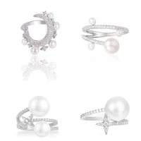 lidu high quality 925 pearl ring bracelet temperament versatile elegant monaco jewelry gifts for friends