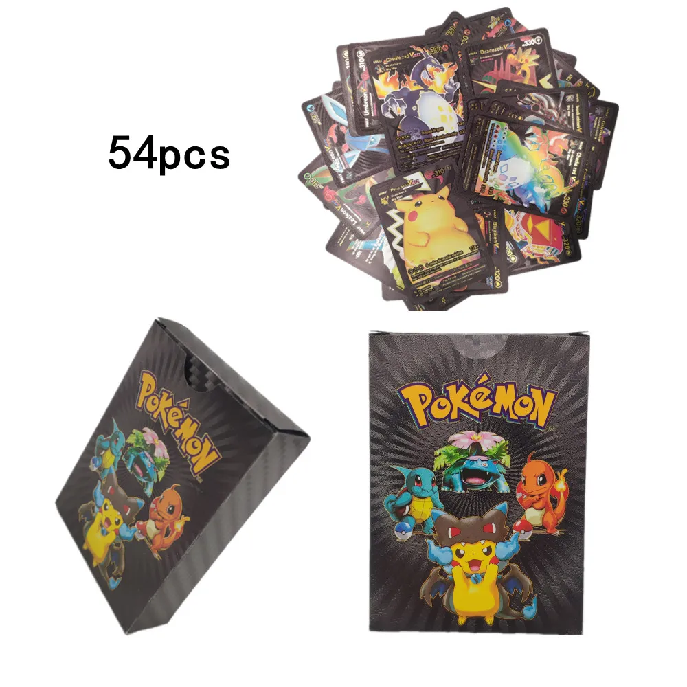 

54pcs Spanish Pokémon Cards Charizard Pokemon Letters in Spanish Pokemon Letters Album Cartas Waifu Cards Box Mewtwo Pikachu