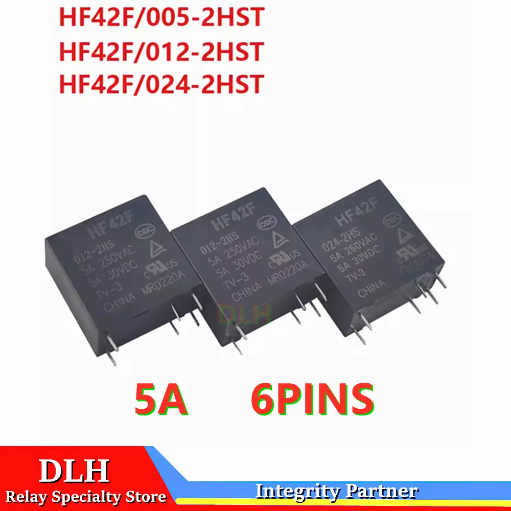 

(10 шт./партия) оригинальное новое реле мощности Φ HF42F Φ 6 контактов 5A 5 12 24 В постоянного тока