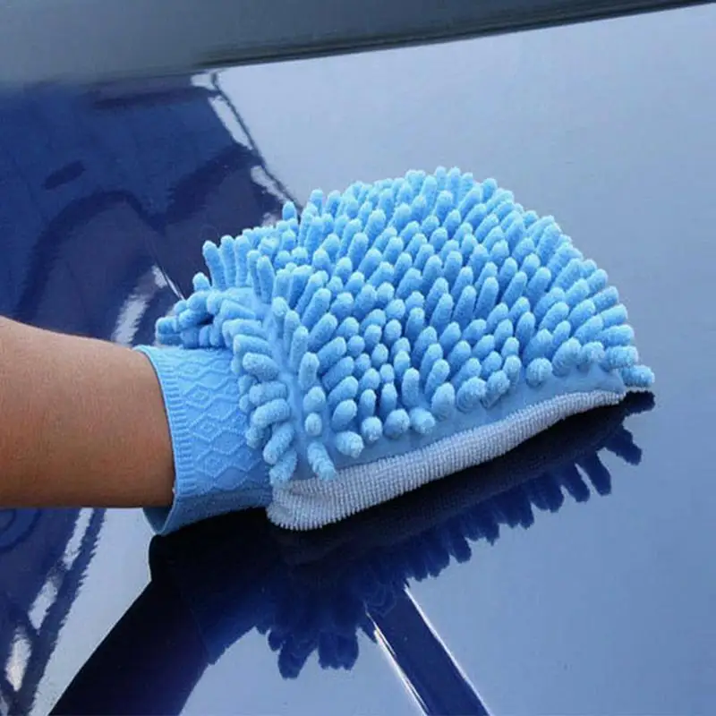 

Car Washing Microfiber Gloves Highly Absorbent Soft And Non Scratch Car Cleaning Mitt Wax Quick Remove Dust Auto Car Detailing