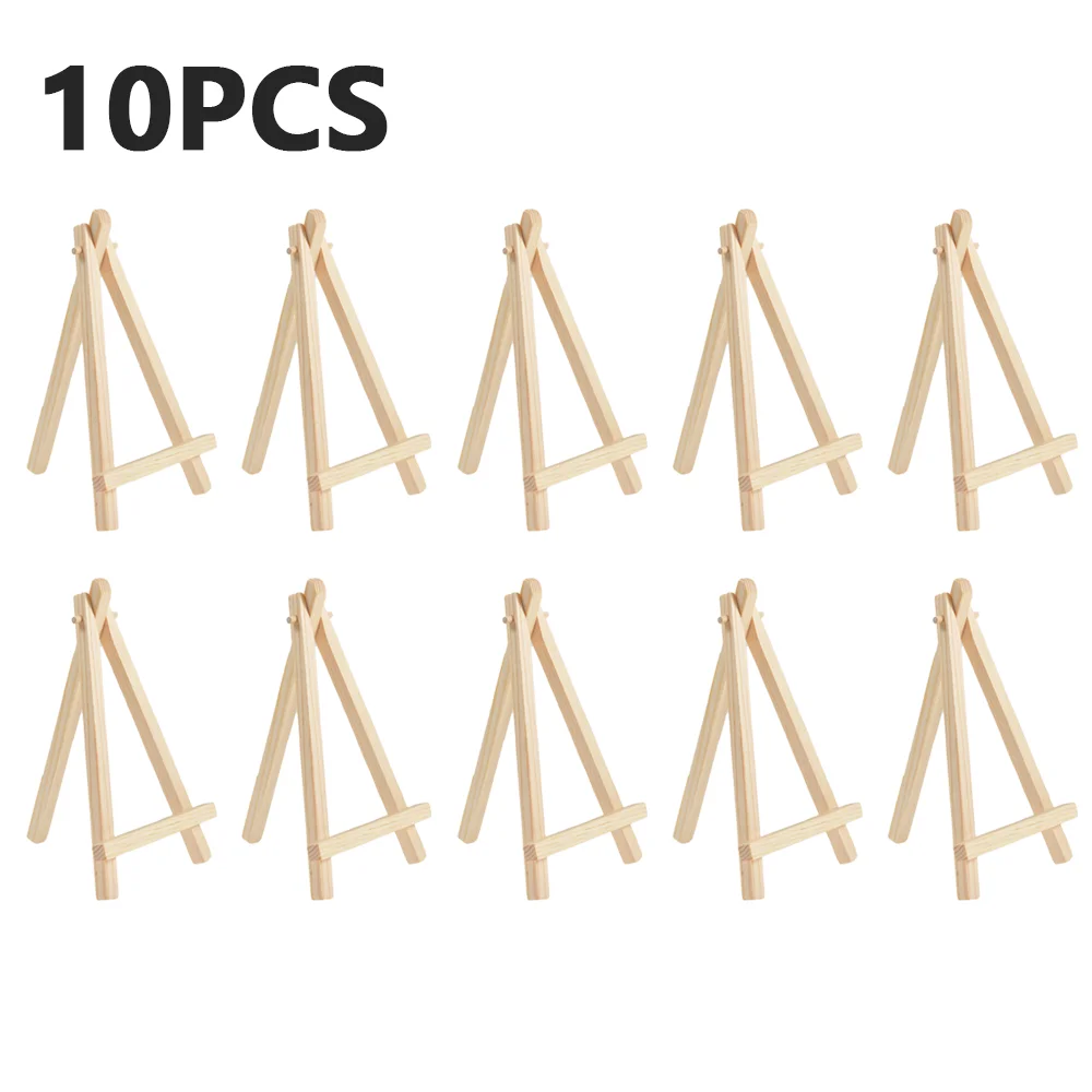 10Pcs Wood Mini Easel Frame Triangle Wedding Table Card Stand Display Holder Children Painting  Mini Easel