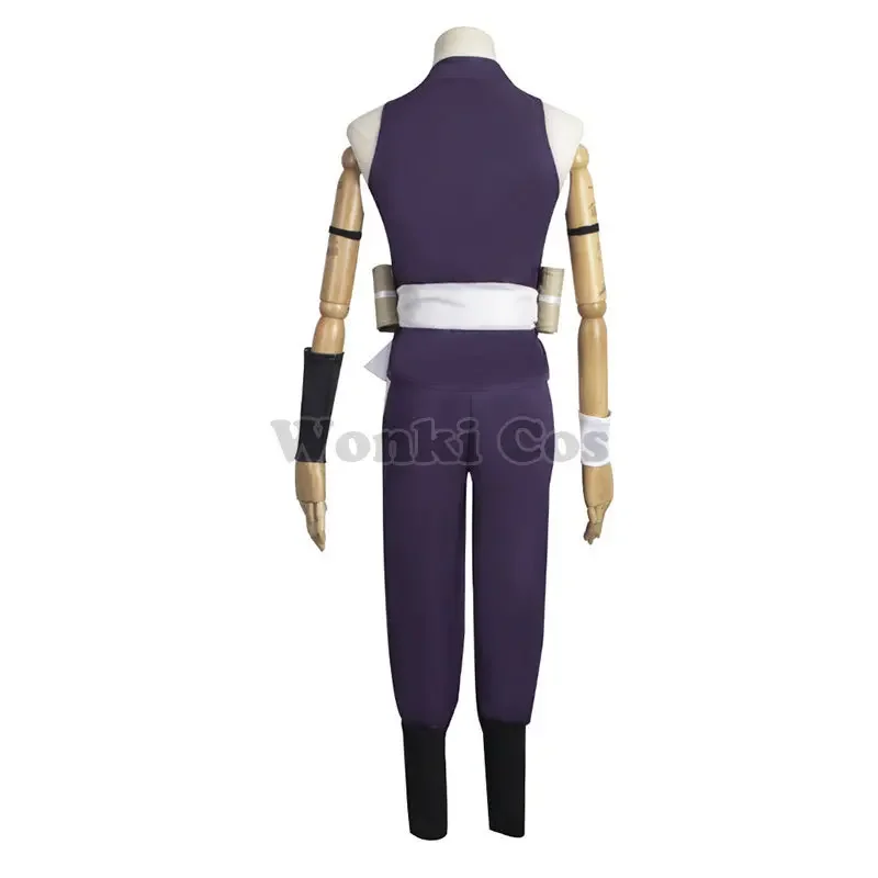 Аниме Jigokuraku Yuzuriha костюм для косплея фиолетового цвета Wig Ninja Uniform of Keishu полный
