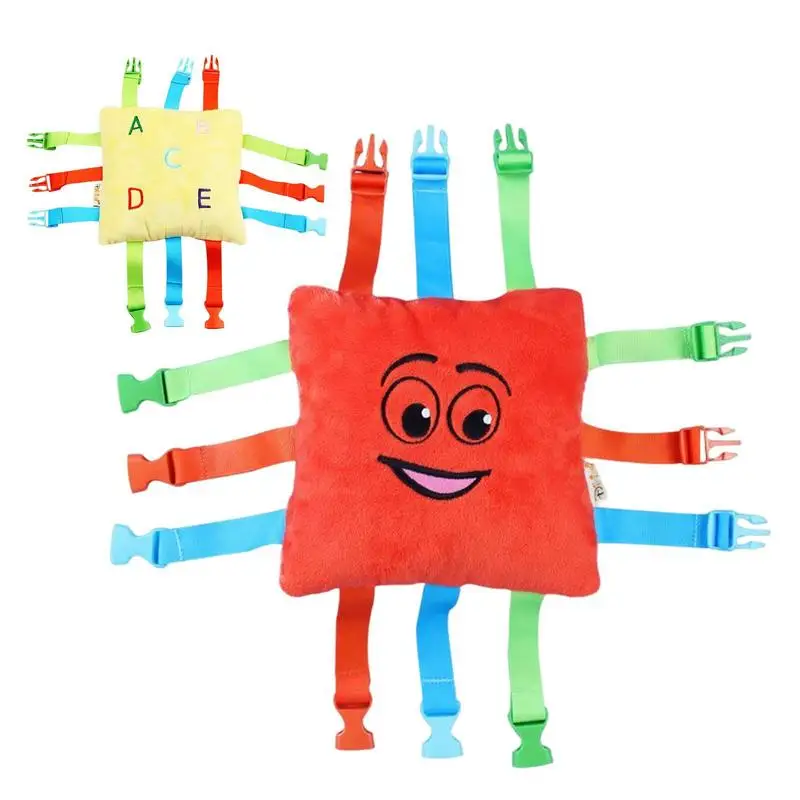 

Детские куклы Монтессори с пряжкой для малышей, детская подушка с сенсорной пряжкой, игрушка, детская развивающая игрушка для детей