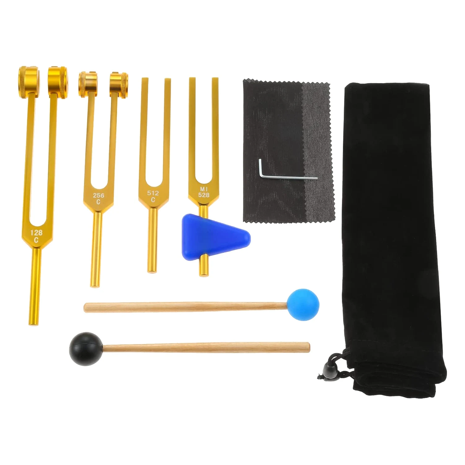 Набор из 4 камертонов (128 Гц 256 512 MI528) камертон-чакра для исцеления чакр звуковое