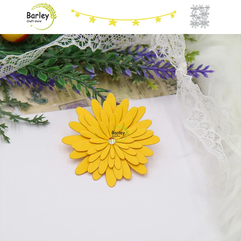 

New Craft Chrysanthemum Metal Stencil Mold Cutting Dies DIY Scrapbooking Album Paper Cards Decorative Crafts Embossing Die Cuts