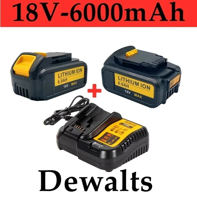 

New 18V 6000mAh Liion Battery DCB180 Rechargeable Battery For DEWALT DCB180,DCB181 XJ DCB200,DCB201,DCB201-2,DCB204,DCB20 DCB182