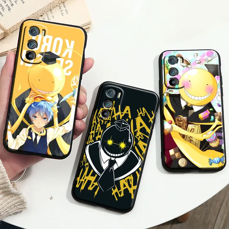 

Anime Assassination Classroom Cover For Motorola MOTO G9 G22 G30 Edge30 Pro E22 S E30 E40 Fusion Plus Lite Black Phone Case