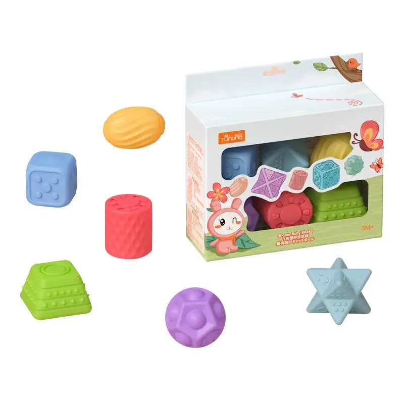 

6pcs Textured Ball Set Sensory Balls Stress Relief Bath Toys For Baby Baby Tactile Senses Toys Training Massage Touch Hand Ball