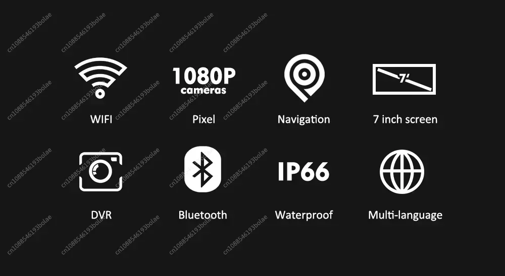 7-дюймовый мотоциклетный Carplay и Android Auto GPS-навигатор видеорегистратор с двумя