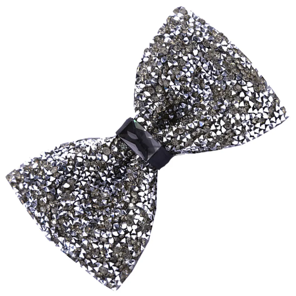 

Rhinestone Bows Crystal Ties Ornamental Necktie Glittering Fashionable Butterfly Knot Feast Party for Men Wedding