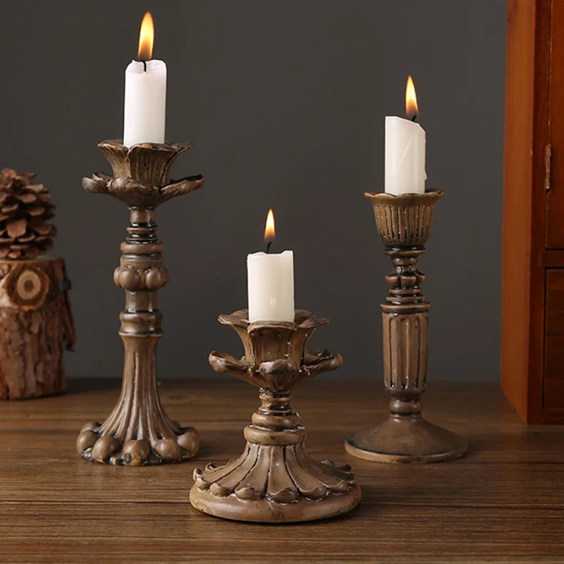 Sconce Nostalgic Antique French Candle Stick Rack Accessories Home Decor Photography Props