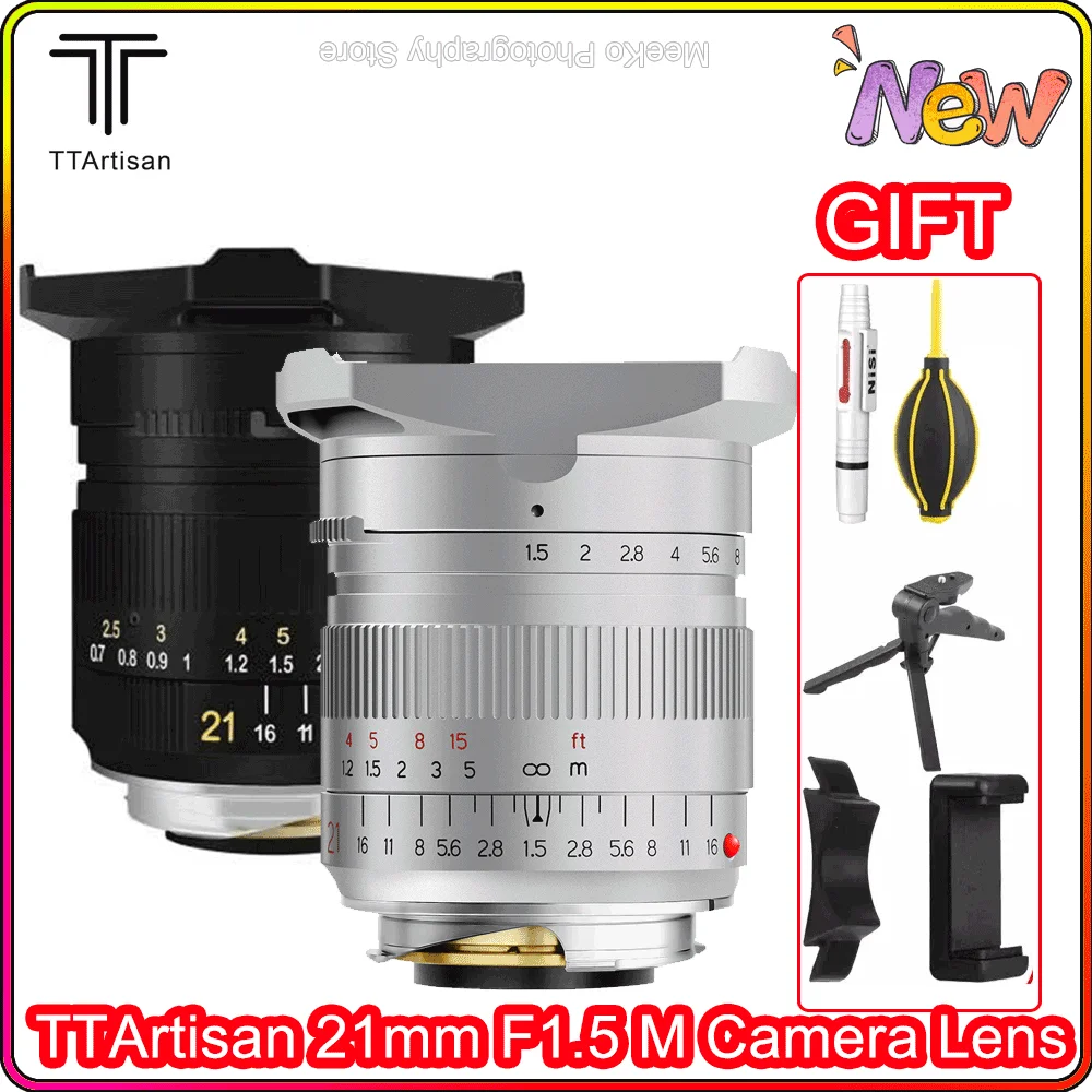 

TTArtisan 21mm F1.5 M Camera Lens For Leica M Mount Camera Full Fame Manual Focus Lens For M5 M6 M7 M8 M9 M9p M10 M262 M10R M240