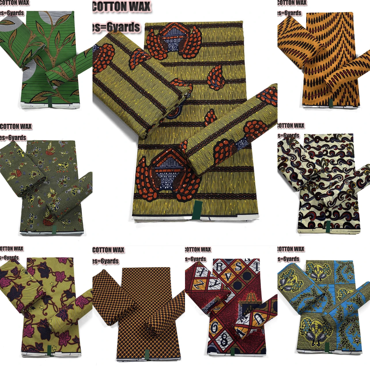 

New Guaranteed Veritable 100% Original Real Wax Ankara Fabric 2022 African Print Fabric For Wedding Dress Tissus Coton 6Yards