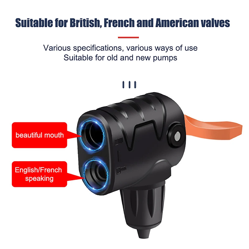 Адаптер сопла для велосипедного насоса ABS накачивания велосипедных шаров